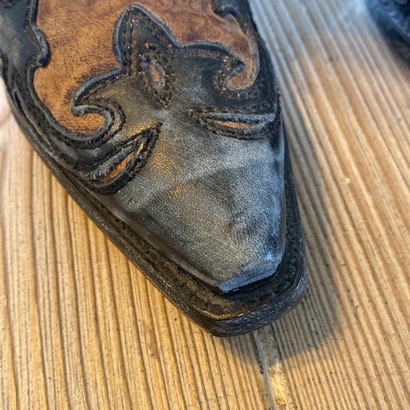 Corral Vintage Brown/Blue Tall Eagle Overlay Boots R2514 - Picture 5 of 15